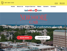 Tablet Screenshot of norshorecab.com